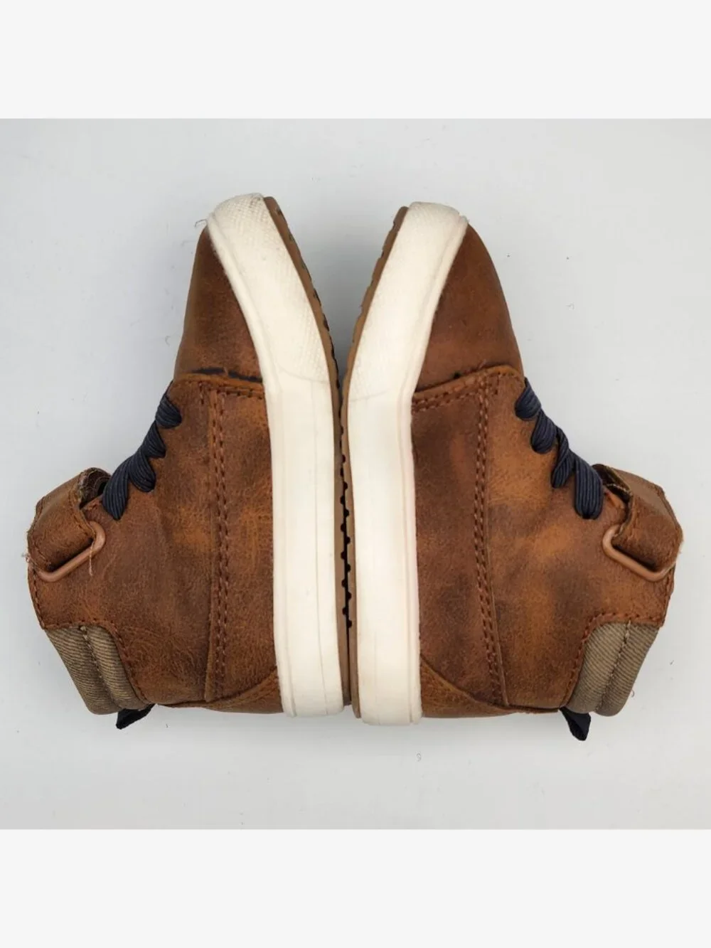 Brown Strap High-Top Lace-Up Boots | Kid's 7